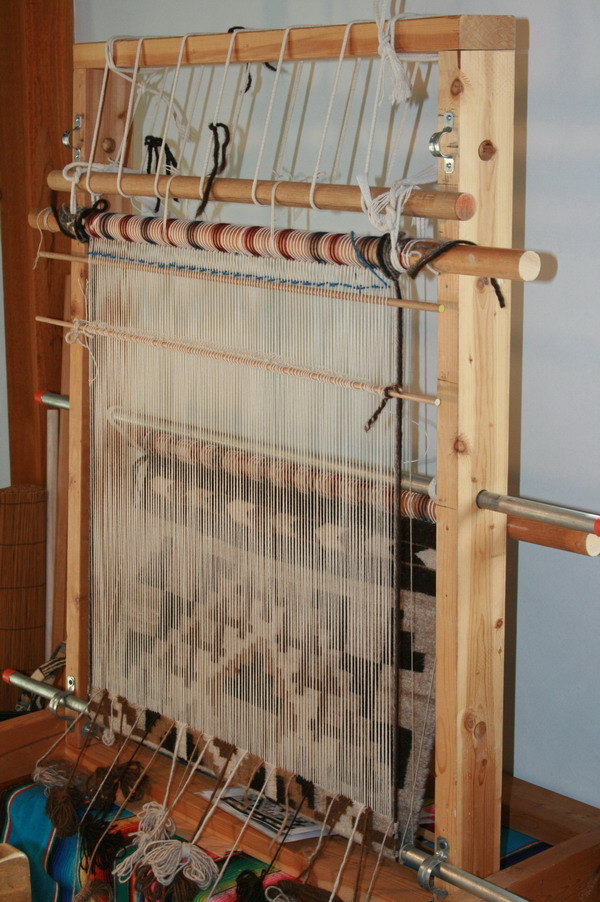 Under-Over weaving on Navajo Loom
